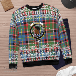 Scottish Stirling Of Keir Clan Badge Tartan Ugly Sweatshirt Scottish Plaid Tartan Plaid - ScotsTee - scotstee.com