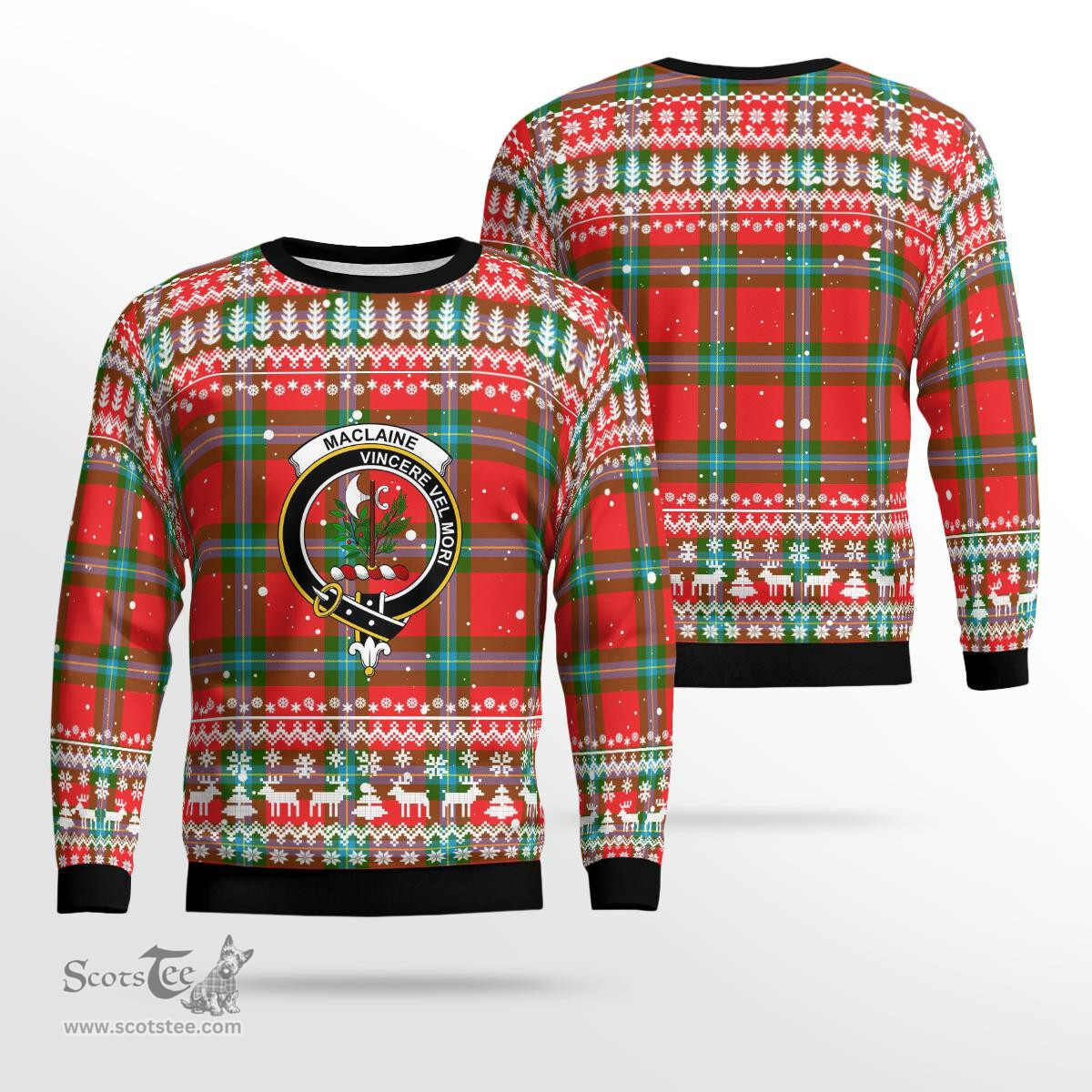 Scottish Maclaine Of Lochbuie Clan Badge Tartan Ugly Sweatshirt Scottish Plaid Tartan Plaid - ScotsTee - scotstee.com