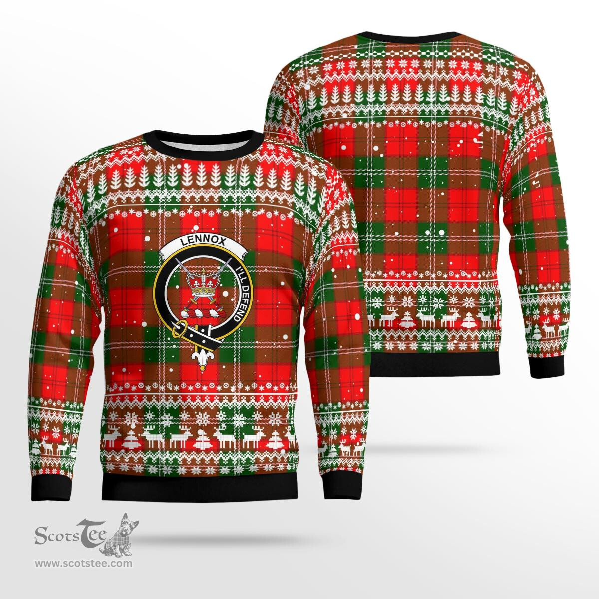 Scottish Lennox Kincaid Clan Badge Tartan Ugly Sweatshirt Scottish Plaid Tartan Plaid - ScotsTee - scotstee.com
