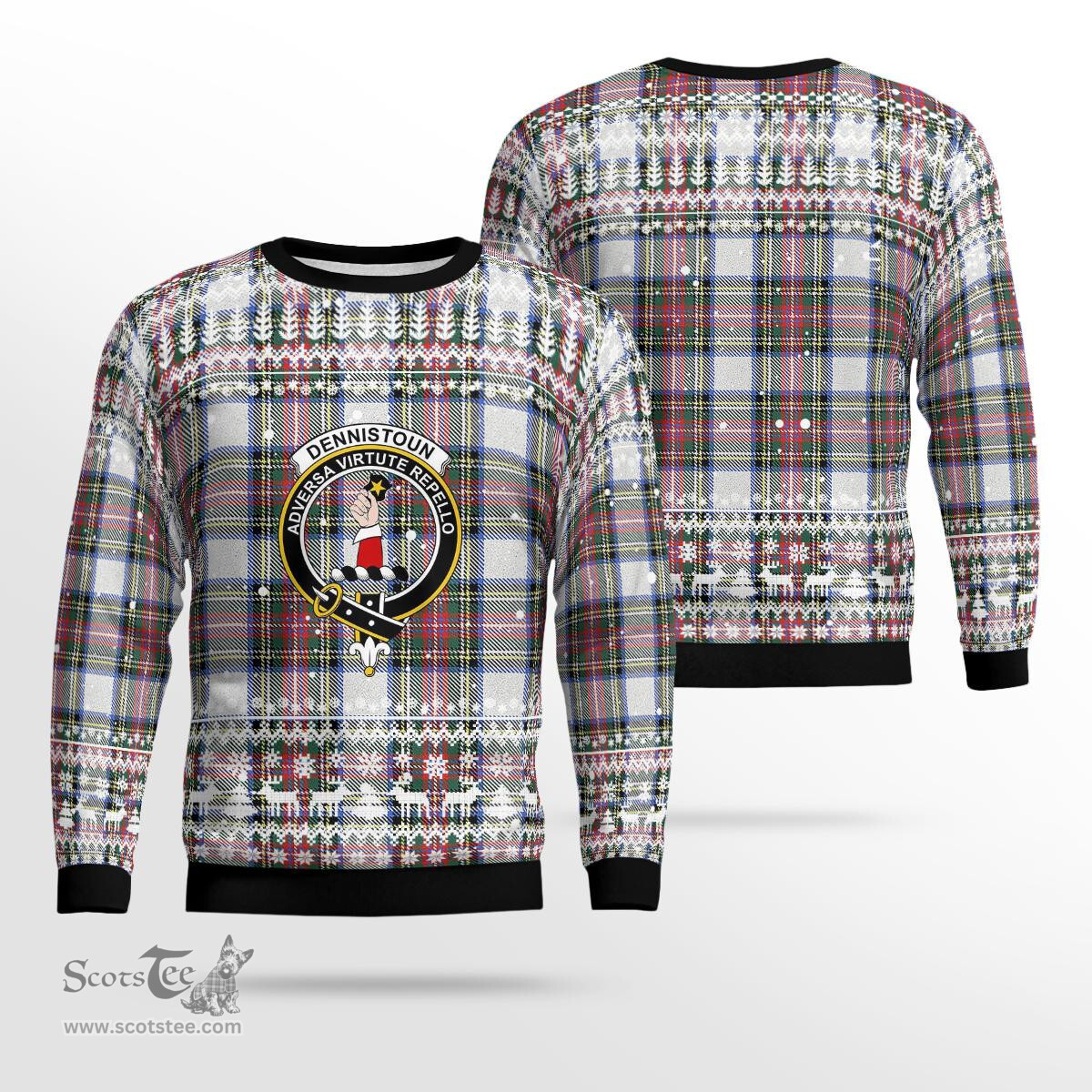 Scottish Dennistoun Clan Badge Tartan Ugly Sweatshirt Scottish Plaid Tartan Plaid - ScotsTee - scotstee.com