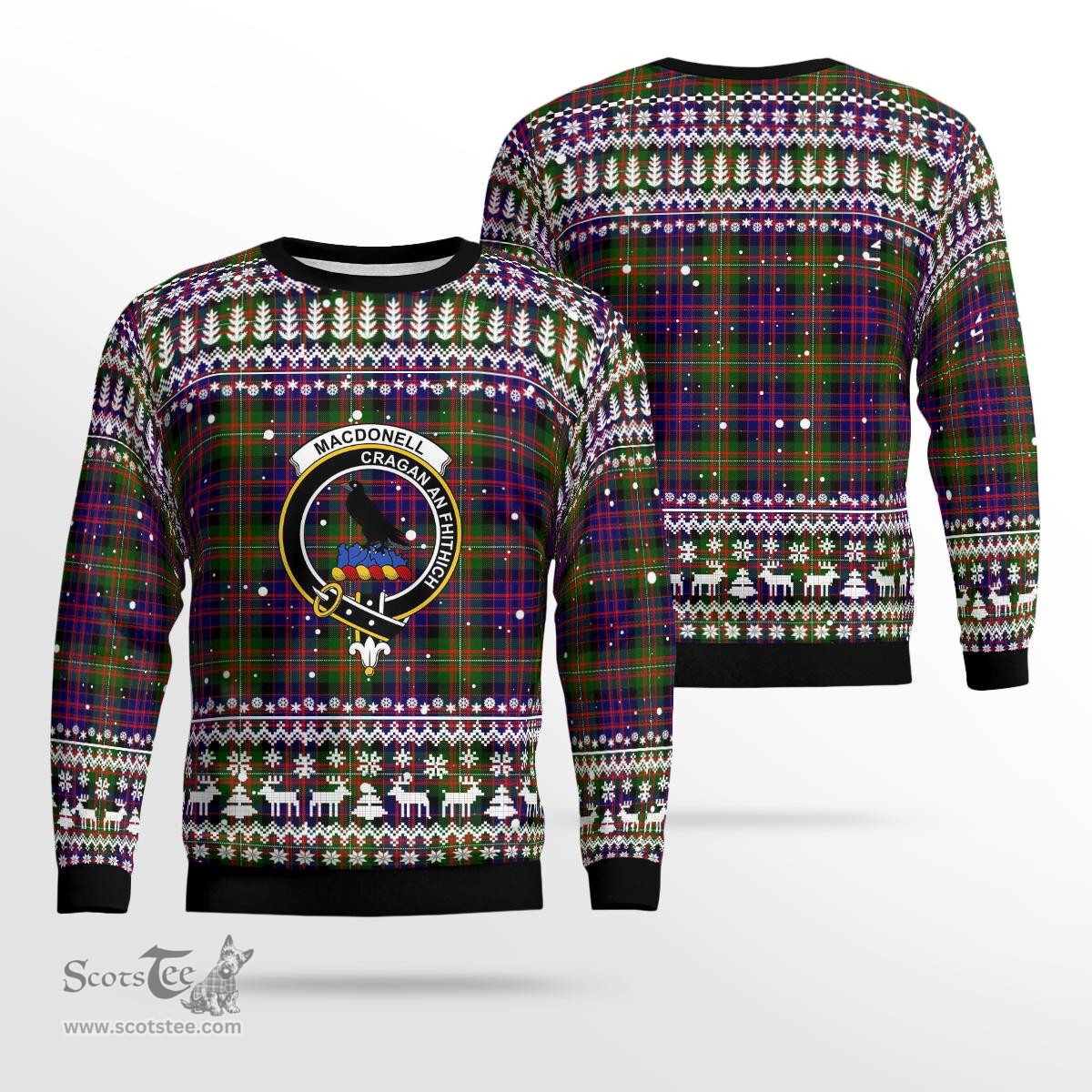 Scottish Macdonell Of Glengarry Clan Badge Tartan Ugly Sweatshirt Scottish Plaid Tartan Plaid - ScotsTee - scotstee.com