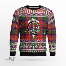 Scottish Charteris Earls Of Wemyss Clan Badge Tartan Ugly Sweatshirt Scottish Plaid Tartan Plaid - ScotsTee - scotstee.com