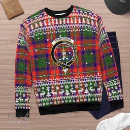 Scottish Charteris Earls Of Wemyss Clan Badge Tartan Ugly Sweatshirt Scottish Plaid Tartan Plaid - ScotsTee - scotstee.com