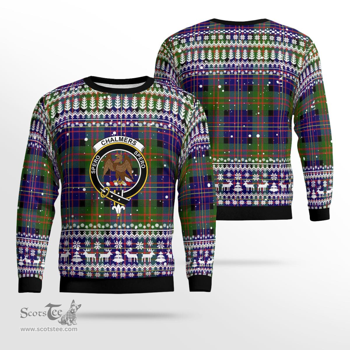 Scottish Chalmers Balnacraig Clan Badge Tartan Ugly Sweatshirt Scottish Plaid Tartan Plaid - ScotsTee - scotstee.com