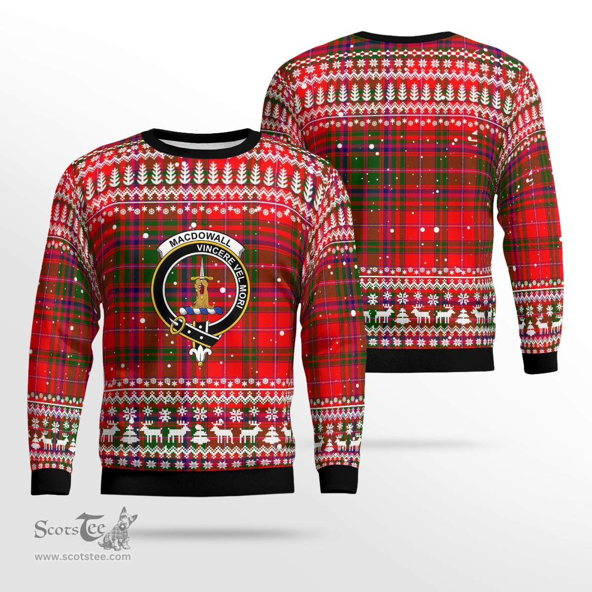 Scottish Macdowall Of Garthland Clan Badge Tartan Ugly Sweatshirt Scottish Plaid Tartan Plaid - ScotsTee - scotstee.com
