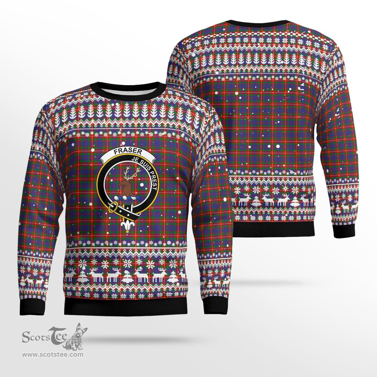 Scottish Fraser Of Lovat Clan Badge Tartan Ugly Sweatshirt Scottish Plaid Tartan Plaid - ScotsTee - scotstee.com