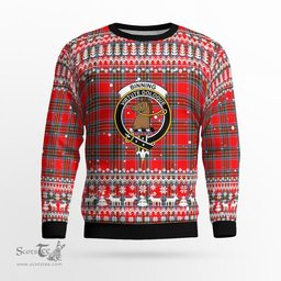 Scottish Binning Of Wallifoord Clan Badge Tartan Ugly Sweatshirt Scottish Plaid Tartan Plaid - ScotsTee - scotstee.com