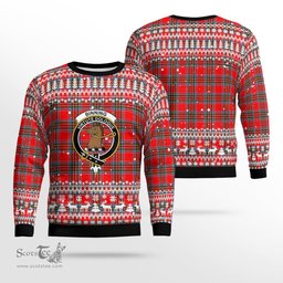 Scottish Binning Of Wallifoord Clan Badge Tartan Ugly Sweatshirt Scottish Plaid Tartan Plaid - ScotsTee - scotstee.com