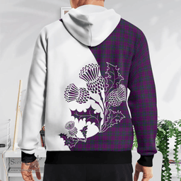 Scottish Wardlaw Clan Badge Tartan White Thistle Hoodie - Tartan Plaid Hoodies Scottish Plaid Tartan Plaid - ScotsTee - scotstee.com