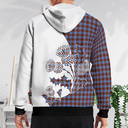 Scottish Skirving Clan Badge Tartan White Thistle Hoodie - Tartan Plaid Hoodies Scottish Plaid Tartan Plaid - ScotsTee - scotstee.com