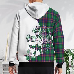 Scottish Young Clan Badge Tartan White Thistle Hoodie - Tartan Plaid Hoodies Scottish Plaid Tartan Plaid - ScotsTee - scotstee.com