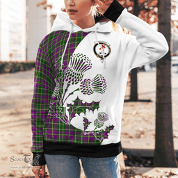 Scottish Tailyour Clan Badge Tartan White Thistle Hoodie - Tartan Plaid Hoodies Scottish Plaid Tartan Plaid - ScotsTee - scotstee.com