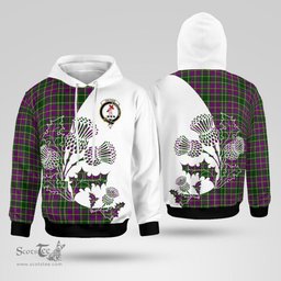 Scottish Tailyour Clan Badge Tartan White Thistle Hoodie - Tartan Plaid Hoodies Scottish Plaid Tartan Plaid - ScotsTee - scotstee.com