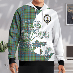 Scottish Whitelaw Clan Badge Tartan White Thistle Hoodie - Tartan Plaid Hoodies Scottish Plaid Tartan Plaid - ScotsTee - scotstee.com