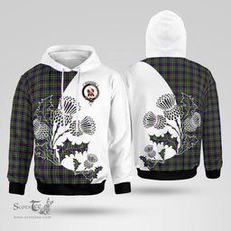Scottish Whitefoord Clan Badge Tartan White Thistle Hoodie - Tartan Plaid Hoodies Scottish Plaid Tartan Plaid - ScotsTee - scotstee.com