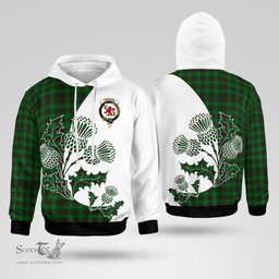Scottish Primrose Clan Badge Tartan White Thistle Hoodie - Tartan Plaid Hoodies Scottish Plaid Tartan Plaid - ScotsTee - scotstee.com