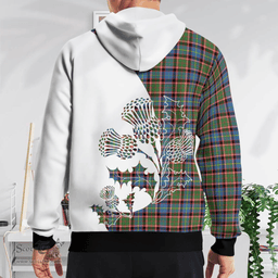 Scottish Stirling Of Keir Clan Badge Tartan White Thistle Hoodie - Tartan Plaid Hoodies Scottish Plaid Tartan Plaid - ScotsTee - scotstee.com