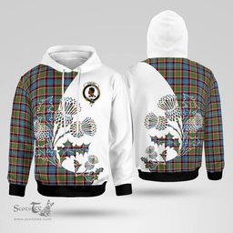 Scottish Stirling Of Keir Clan Badge Tartan White Thistle Hoodie - Tartan Plaid Hoodies Scottish Plaid Tartan Plaid - ScotsTee - scotstee.com