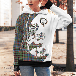 Scottish Norvel Clan Badge Tartan White Thistle Hoodie - Tartan Plaid Hoodies Scottish Plaid Tartan Plaid - ScotsTee - scotstee.com