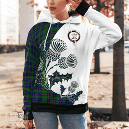 Scottish Shaw Of Sauchie Clan Badge Tartan White Thistle Hoodie - Tartan Plaid Hoodies Scottish Plaid Tartan Plaid - ScotsTee - scotstee.com