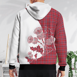 Scottish Straiton Clan Badge Tartan White Thistle Hoodie - Tartan Plaid Hoodies Scottish Plaid Tartan Plaid - ScotsTee - scotstee.com