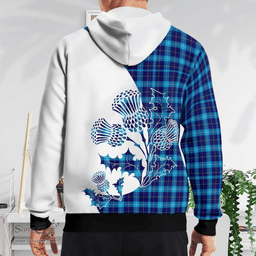 Scottish Mckerrell Clan Badge Tartan White Thistle Hoodie - Tartan Plaid Hoodies Scottish Plaid Tartan Plaid - ScotsTee - scotstee.com