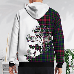 Scottish Urquhart Clan Badge Tartan White Thistle Hoodie - Tartan Plaid Hoodies Scottish Plaid Tartan Plaid - ScotsTee - scotstee.com