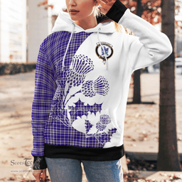 Scottish Ochterlony Clan Badge Tartan White Thistle Hoodie - Tartan Plaid Hoodies Scottish Plaid Tartan Plaid - ScotsTee - scotstee.com