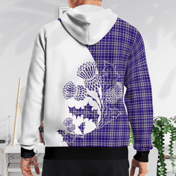 Scottish Ochterlony Clan Badge Tartan White Thistle Hoodie - Tartan Plaid Hoodies Scottish Plaid Tartan Plaid - ScotsTee - scotstee.com