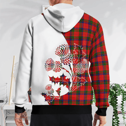 Scottish Nicolson Clan Badge Tartan White Thistle Hoodie - Tartan Plaid Hoodies Scottish Plaid Tartan Plaid - ScotsTee - scotstee.com