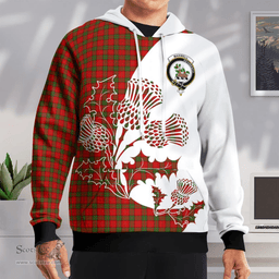 Scottish Maxwell Clan Badge Tartan White Thistle Hoodie - Tartan Plaid Hoodies Scottish Plaid Tartan Plaid - ScotsTee - scotstee.com