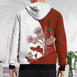 Scottish Maxwell Clan Badge Tartan White Thistle Hoodie - Tartan Plaid Hoodies Scottish Plaid Tartan Plaid - ScotsTee - scotstee.com