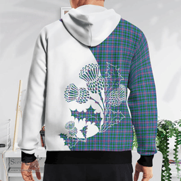 Scottish Pitcairn Clan Badge Tartan White Thistle Hoodie - Tartan Plaid Hoodies Scottish Plaid Tartan Plaid - ScotsTee - scotstee.com