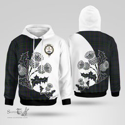 Scottish Murray Of Athole Clan Badge Tartan White Thistle Hoodie - Tartan Plaid Hoodies Scottish Plaid Tartan Plaid - ScotsTee - scotstee.com