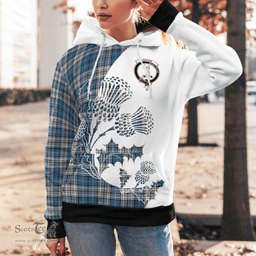 Scottish Napier Clan Badge Tartan White Thistle Hoodie - Tartan Plaid Hoodies Scottish Plaid Tartan Plaid - ScotsTee - scotstee.com