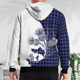 Scottish Maule Clan Badge Tartan White Thistle Hoodie - Tartan Plaid Hoodies Scottish Plaid Tartan Plaid - ScotsTee - scotstee.com