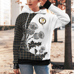 Scottish Lyle Clan Badge Tartan White Thistle Hoodie - Tartan Plaid Hoodies Scottish Plaid Tartan Plaid - ScotsTee - scotstee.com