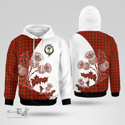 Scottish Cairns Clan Badge Tartan White Thistle Hoodie - Tartan Plaid Hoodies Scottish Plaid Tartan Plaid - ScotsTee - scotstee.com