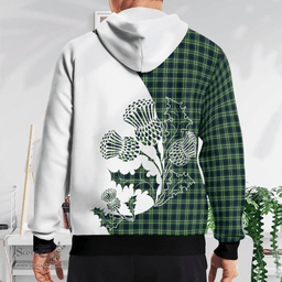Scottish Blackadder Clan Badge Tartan White Thistle Hoodie - Tartan Plaid Hoodies Scottish Plaid Tartan Plaid - ScotsTee - scotstee.com