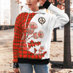 Scottish Darroch Of Gourock Clan Badge Tartan White Thistle Hoodie - Tartan Plaid Hoodies Scottish Plaid Tartan Plaid - ScotsTee - scotstee.com
