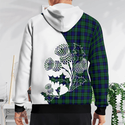 Scottish Maccallum Clan Badge Tartan White Thistle Hoodie - Tartan Plaid Hoodies Scottish Plaid Tartan Plaid - ScotsTee - scotstee.com