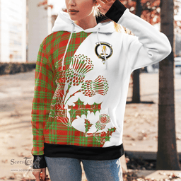 Scottish Callander Clan Badge Tartan White Thistle Hoodie - Tartan Plaid Hoodies Scottish Plaid Tartan Plaid - ScotsTee - scotstee.com