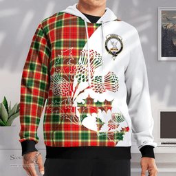 Scottish Gibson Clan Badge Tartan White Thistle Hoodie - Tartan Plaid Hoodies Scottish Plaid Tartan Plaid - ScotsTee - scotstee.com