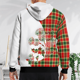 Scottish Gibson Clan Badge Tartan White Thistle Hoodie - Tartan Plaid Hoodies Scottish Plaid Tartan Plaid - ScotsTee - scotstee.com