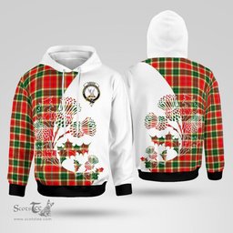 Scottish Gibson Clan Badge Tartan White Thistle Hoodie - Tartan Plaid Hoodies Scottish Plaid Tartan Plaid - ScotsTee - scotstee.com