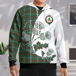 Scottish Gayre Clan Badge Tartan White Thistle Hoodie - Tartan Plaid Hoodies Scottish Plaid Tartan Plaid - ScotsTee - scotstee.com
