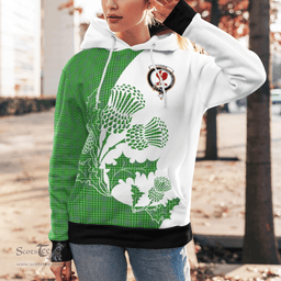 Scottish Currie Or Curry Clan Badge Tartan White Thistle Hoodie - Tartan Plaid Hoodies Scottish Plaid Tartan Plaid - ScotsTee - scotstee.com