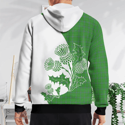 Scottish Currie Or Curry Clan Badge Tartan White Thistle Hoodie - Tartan Plaid Hoodies Scottish Plaid Tartan Plaid - ScotsTee - scotstee.com