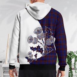 Scottish Home Clan Badge Tartan White Thistle Hoodie - Tartan Plaid Hoodies Scottish Plaid Tartan Plaid - ScotsTee - scotstee.com