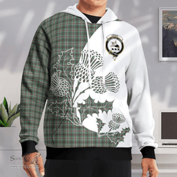Scottish Craig Clan Badge Tartan White Thistle Hoodie - Tartan Plaid Hoodies Scottish Plaid Tartan Plaid - ScotsTee - scotstee.com